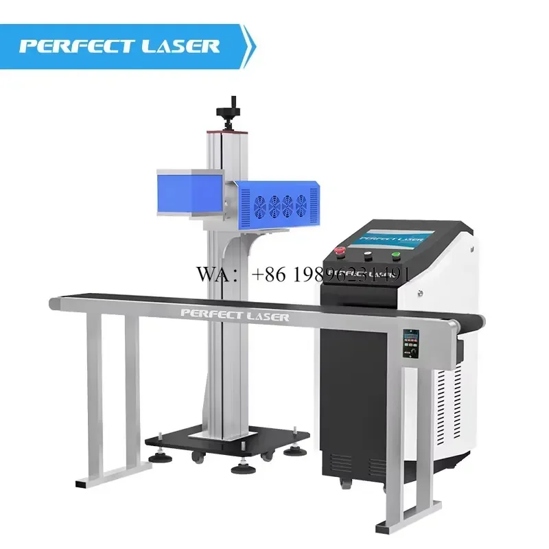 Wmwmnu 20W 30W 60W CO2 Flying Marker Engraver for Glass Plastic Wood Bottle Pipe PVC PCB QR Code Engraving
