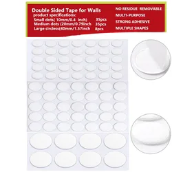 78/156pcs Adhesive Double Sided Tape Stickers Removable Round Sticky Tack No Trace Small Stickers for Festival Decoration