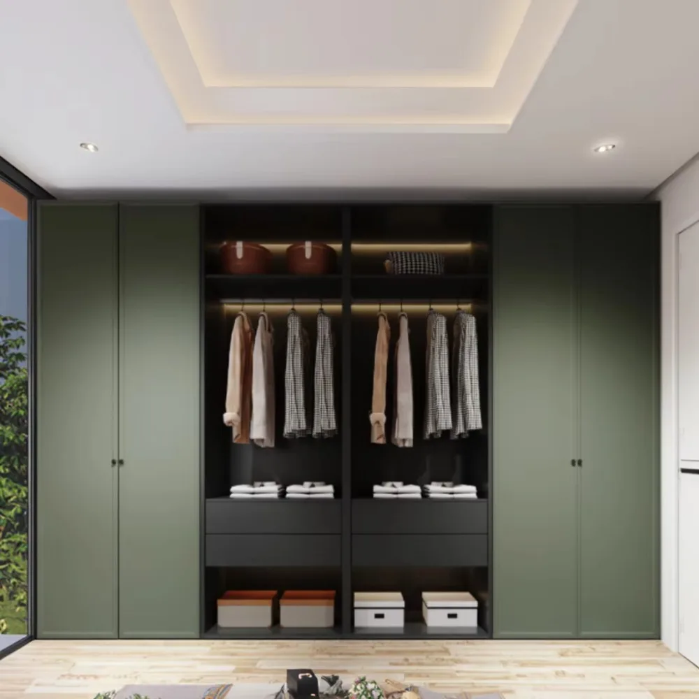 Customized Special Wardrobe with Trouser Hanger, Laundry Care Stainless Steel Wardrobe
