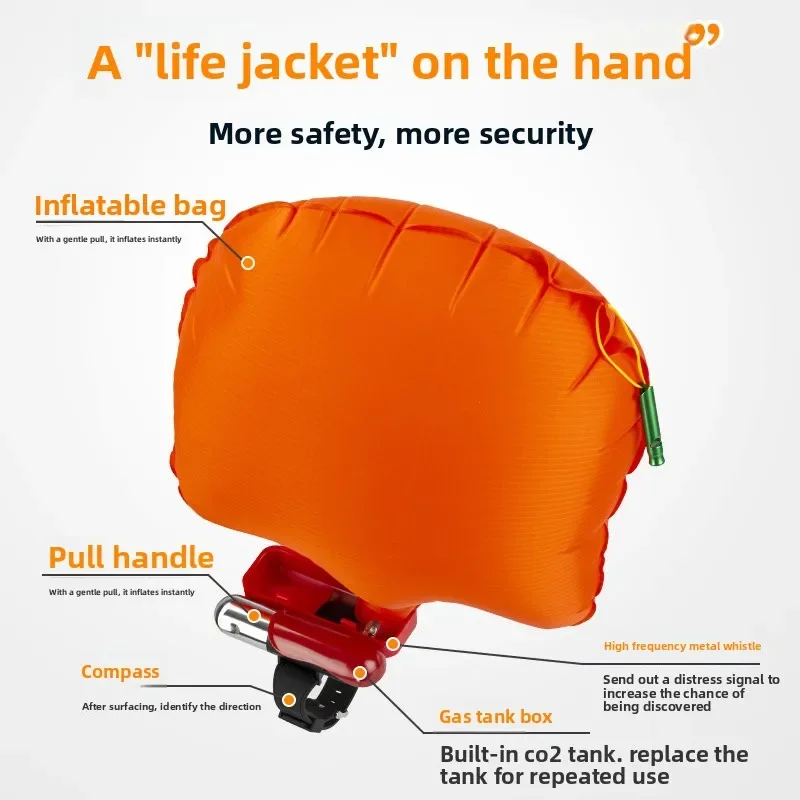 Self Rescue Bracelet Life Saving Swimming Diving Anti Drowning Portable Survival Inflatable Airbag Fishing Safety Device