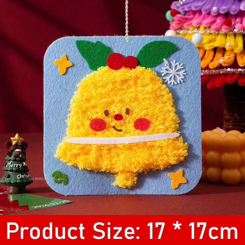Non-Woven Fabric Christmas Sewing Kit Handmade DIY Material Sewing Projects Fun Threading Handicrafts Embroidery Kit Xmas Gift