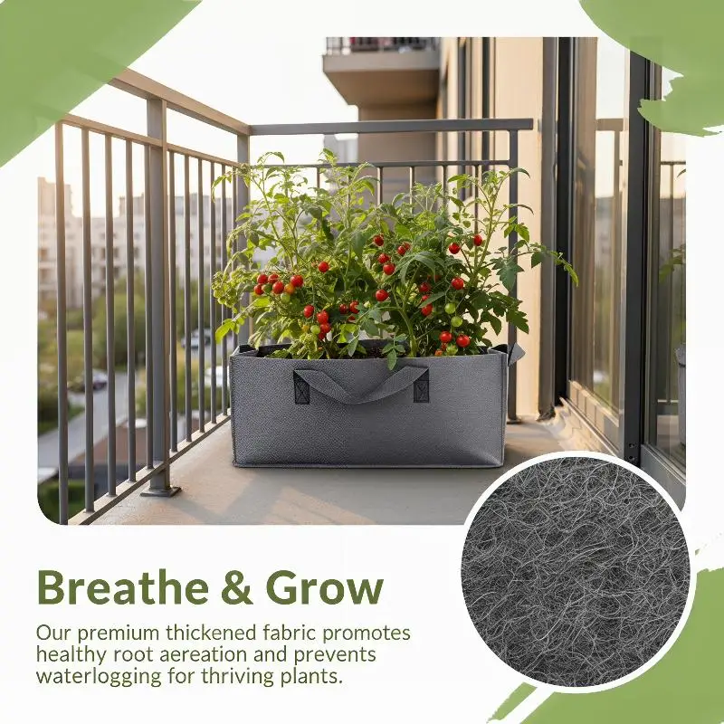 Lightweight Non Woven Fabric Plant Grow Bag for Easy Mobility in Gardens