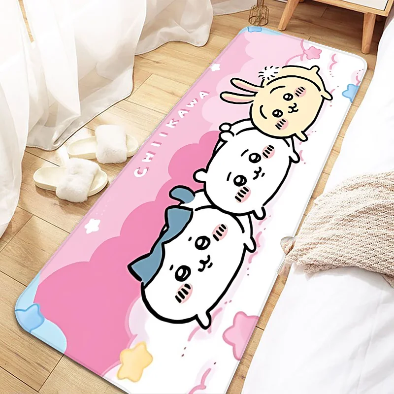 

Japan chiikawa Anime Door Mat Entrance Non-slip Doormat Washable Kitchen Carpet Living Room Hallway Rugs Bathroom Bath Door Mats