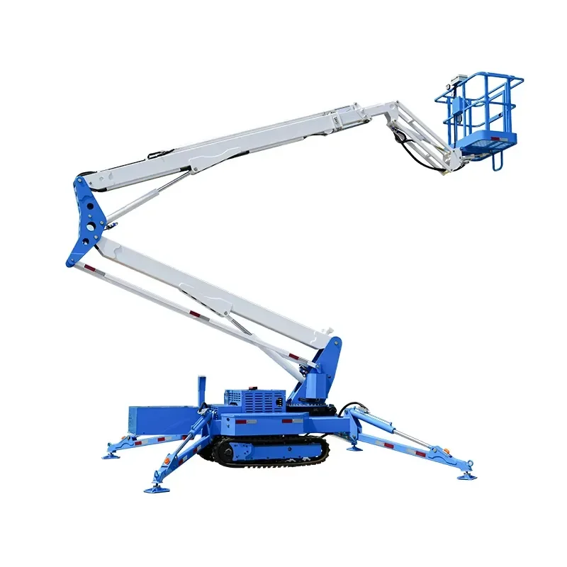 Compact Crawler Hydraulic Lift 8m-24m Tracked Boom Platform Aerial Work Platform Crawler Basket Lift Cherry Picker Spider