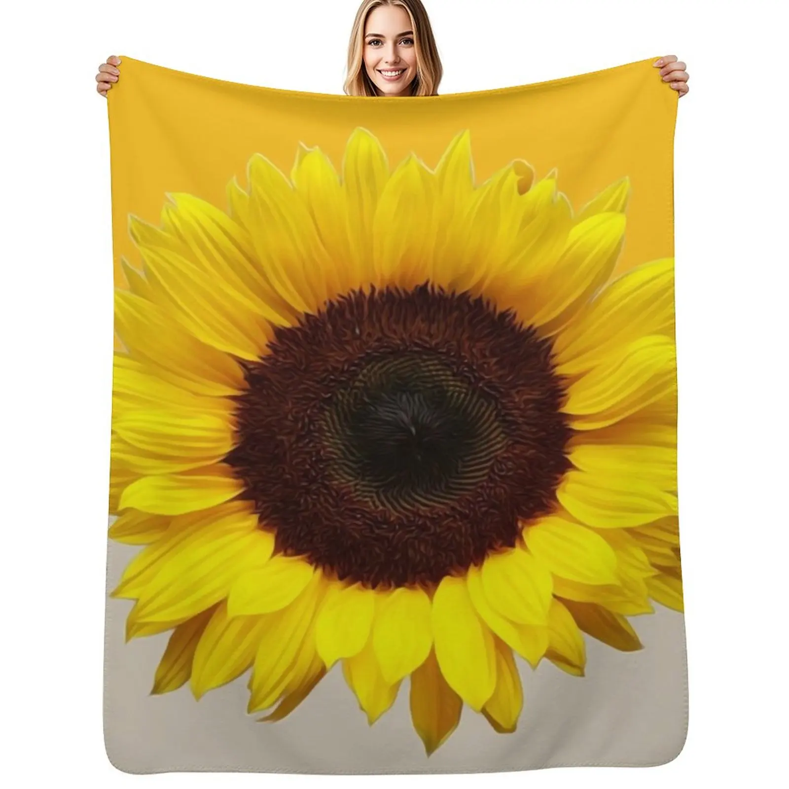 

Sunflower Throw Blanket Warm Comfortable Blanket Gift for Parents Friends