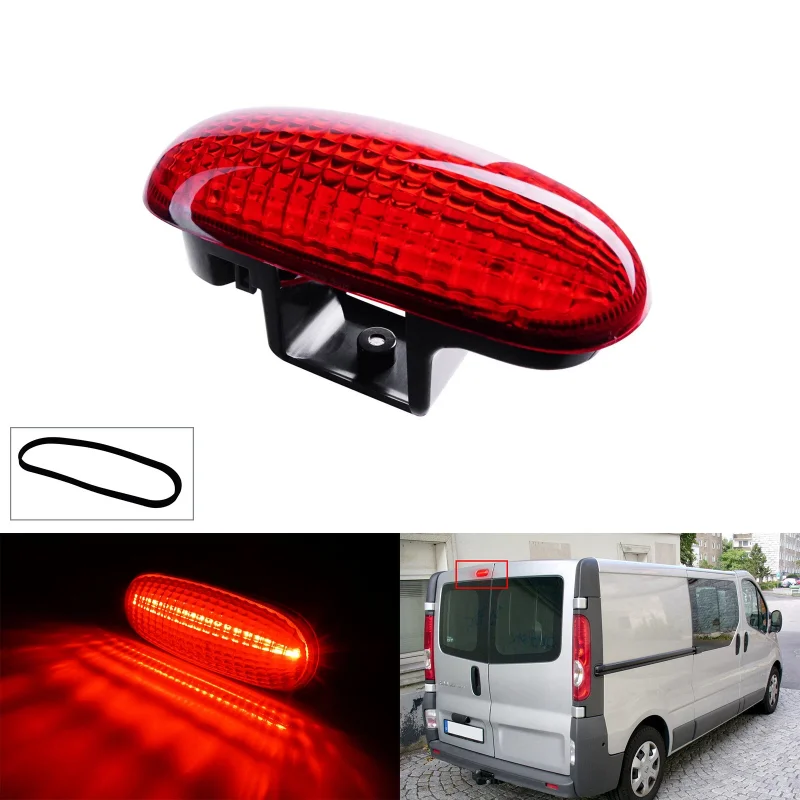 Car LED Rear High Level 3rd Brake Stop Light For Renault Trafic II Opel Vivaro Nissan Interstar 8200209522 8200040732 Red Lens