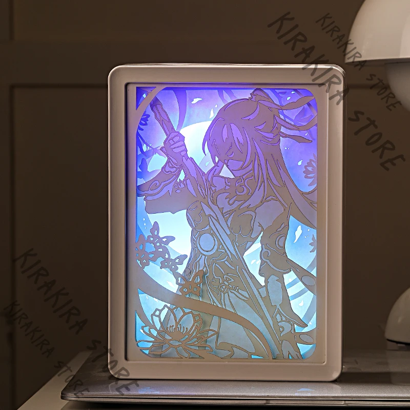 هونكاي: ستار السكك الحديدية Jingliu Imbibitor Lunae ورقة نحت مصباح ضوء الليل تأثيري أنيمي أطقم منمذجة شفرة الكرتون الإبداع هدية #2