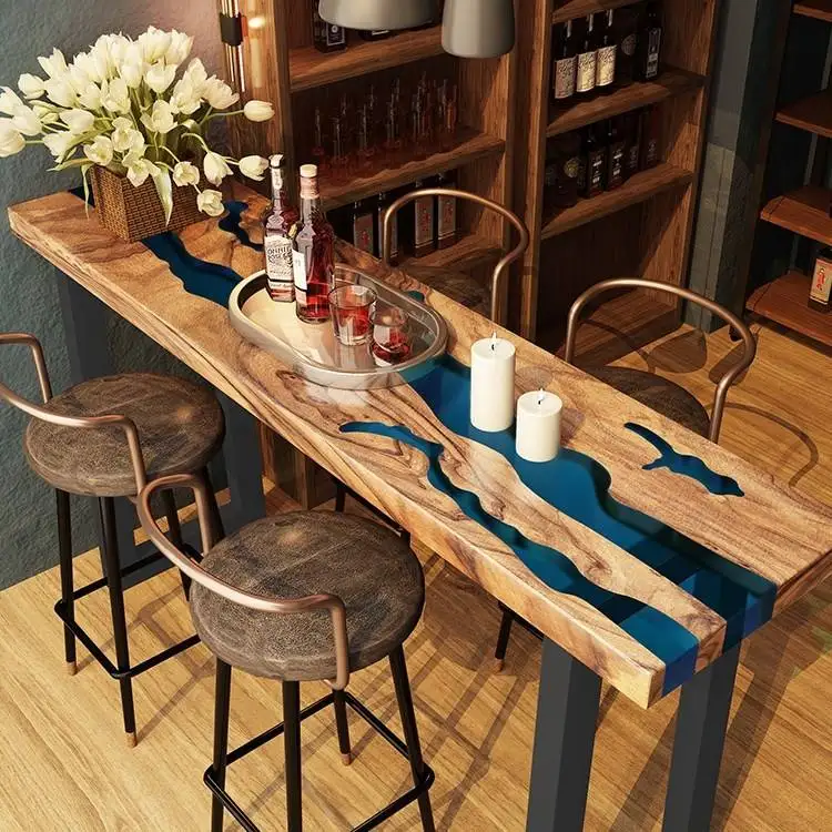

# Барный набор из массива дерева в современном стиле River Design для отелей и коммерческого использования в ресторанах