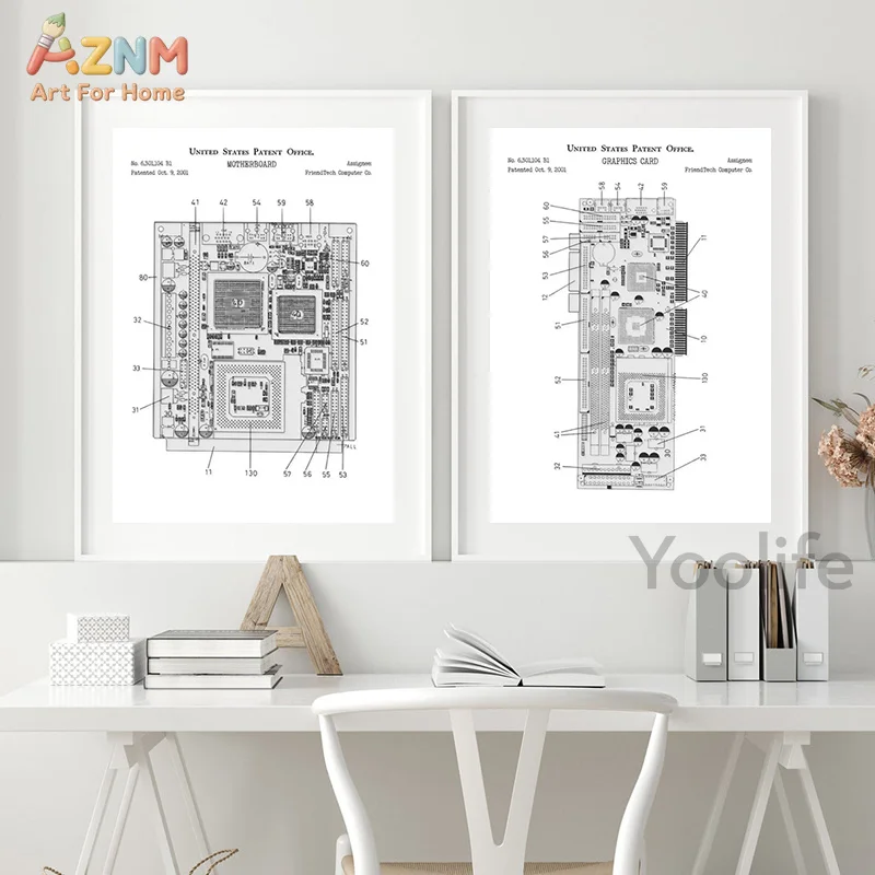 AZNM Computer Motherboard Pate - Tech Office Wall review and price
