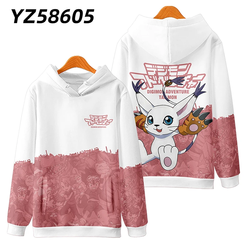 Anime Digimon Adventure 3D Print Women/Men Hoodie Sweatshirt V-mon Wormmon Agumon Palmon Tailmon Patamon Greymon Cosplay Costume