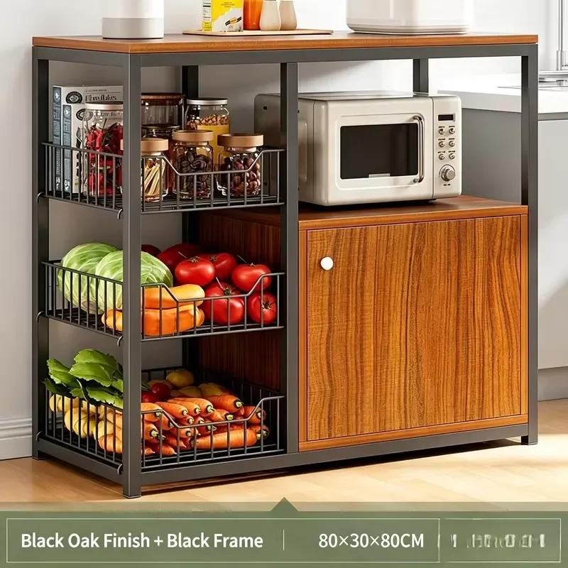 Metal Kitchen Rack Modern Minimalist 2 Tier Floor to Ceiling Storage Shelf Durable Metal Structure Easy to Clean Organizer