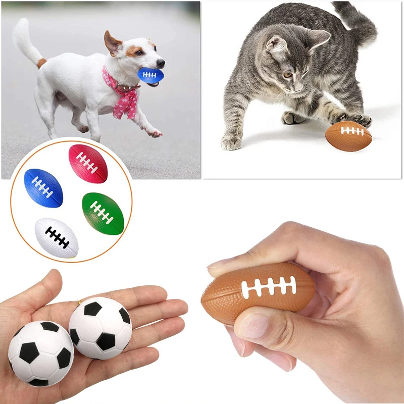 10Pcs Mini Foam Sponge Ball 4cm Rugby Basketball Football PU Rebound Stress Reliever Ball Children Toy Stress Relief Toys Gifts