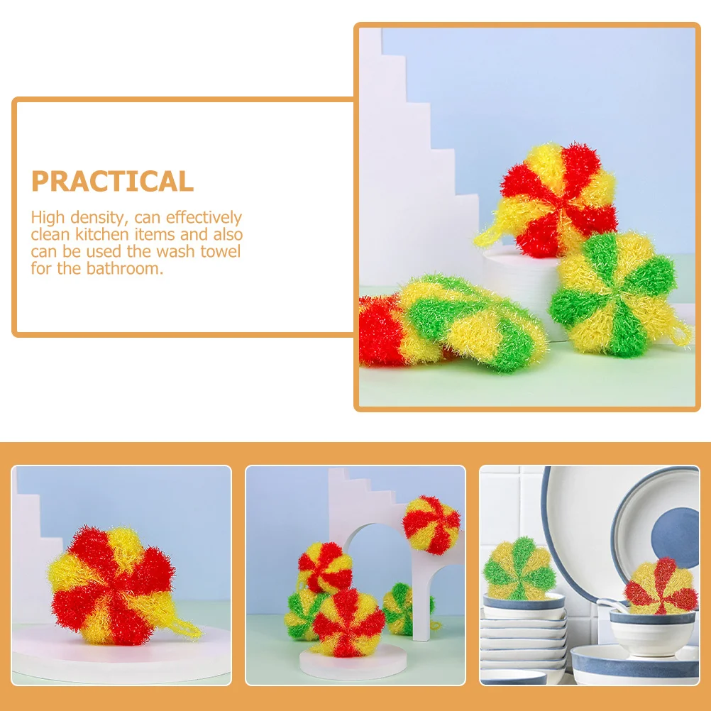 

10pcs Windmill Shape Dish Cloths Kitchen Towels Water Absorbent Breathable Cleaning Rags For Home Supple Wear-Resistant Washing