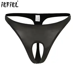 Mens G-string Briefs Lingerie Underwear Low Waist Open Front Pouch Butt Flaunting Fun Thong Ring Supporter Jockstraps Underpants