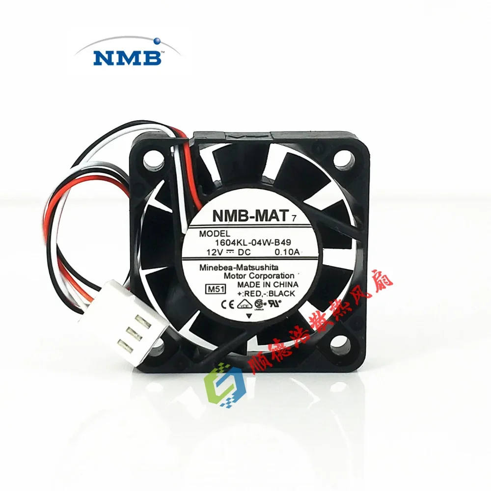 

New for NMB 1604KL-04W-B49 4010 DC 12V 0.10A 4CM 40*40*10mm Yaskawa servo driver fan cooling fan