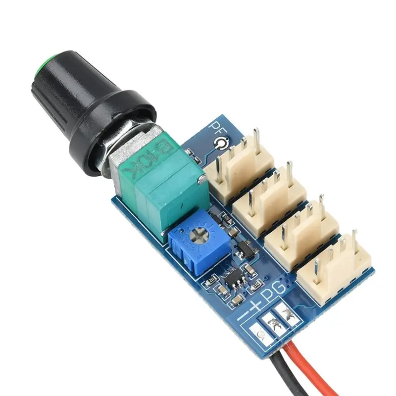 NEW HOT In Stock-4-Channel PWM Fan Speed Controller Manual Knob Adjustment 4-Wire Fan Speed Controller
