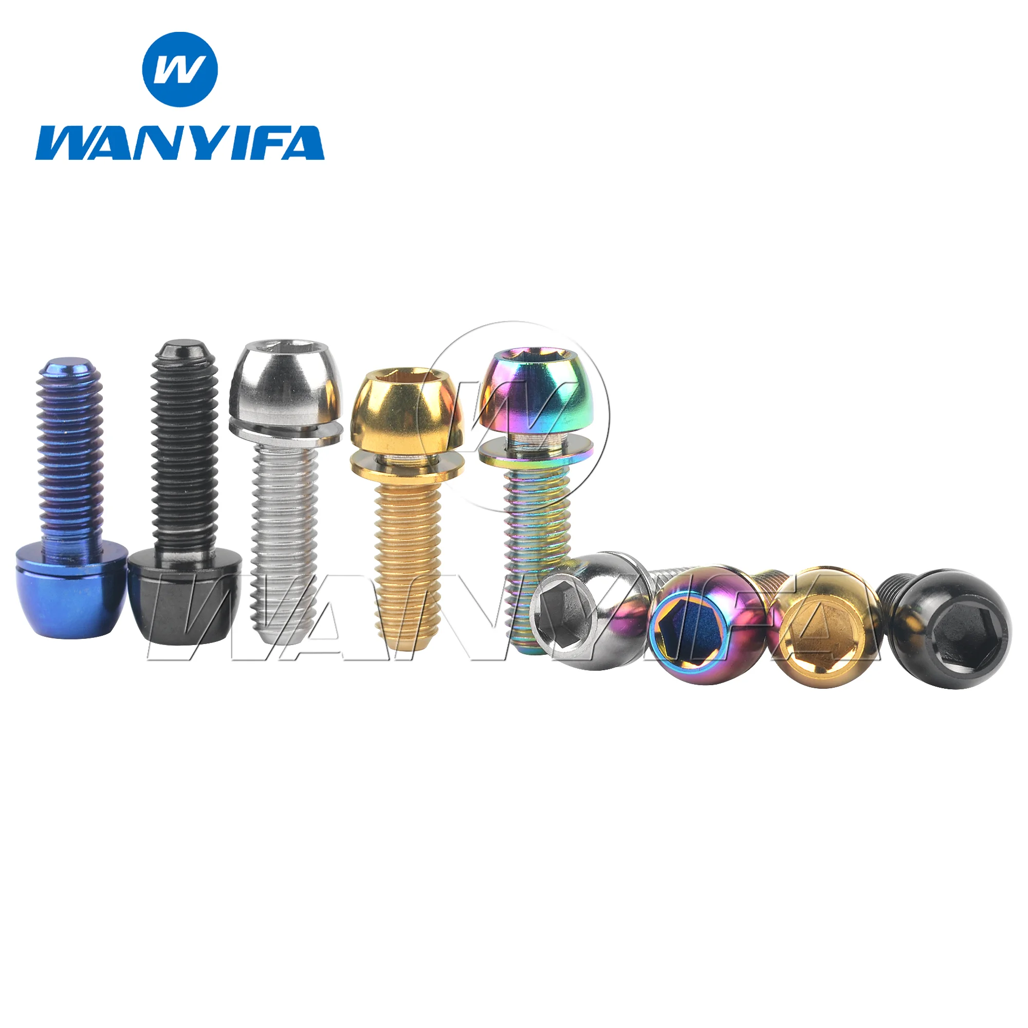 1pcs  Wanyifa Titanium Bolt M6x18/20mm Hexagon Socket Head Cap Screws With Washers for Bicycle Brakes