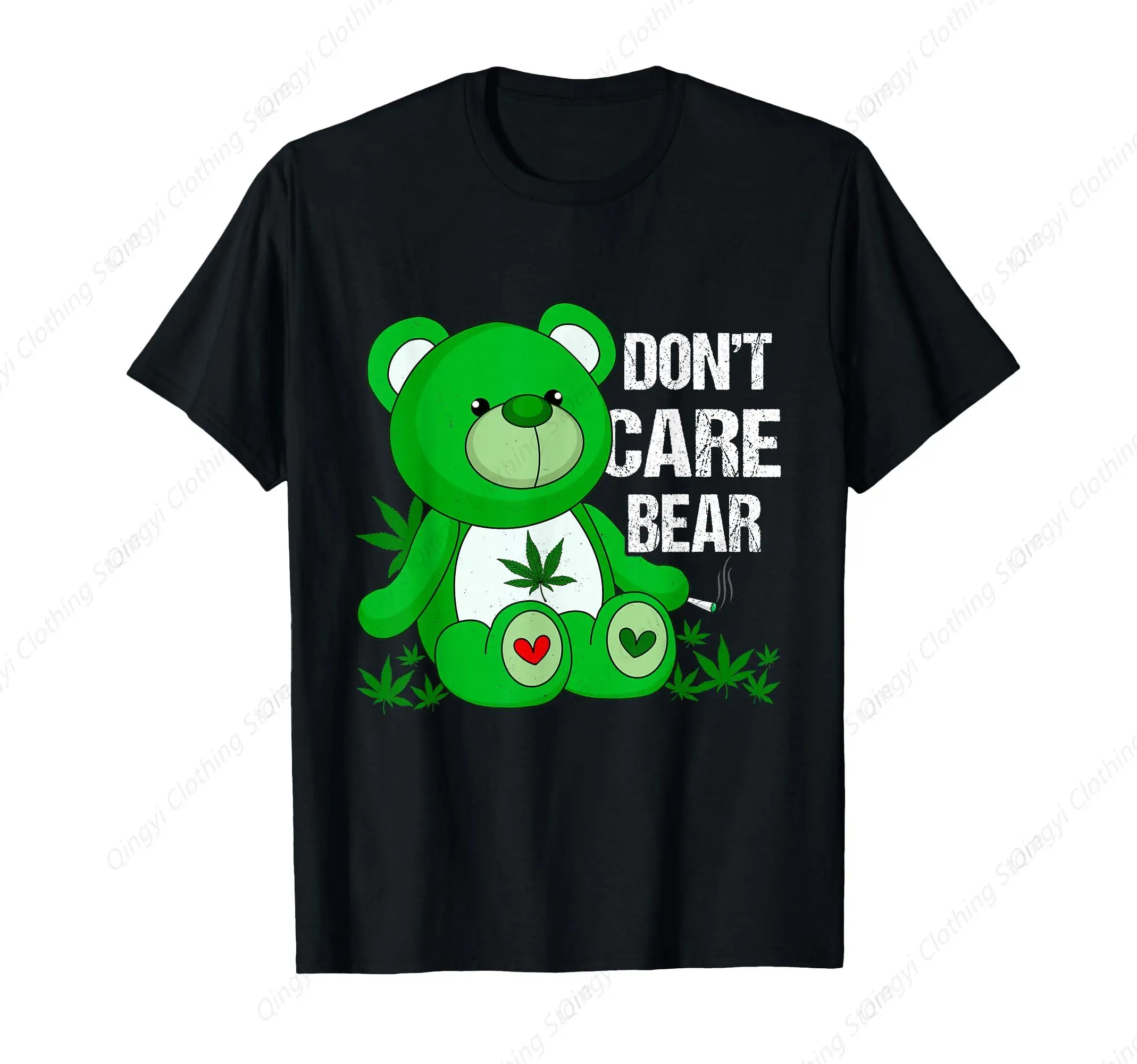 

Weed Bear Herb Bear Don't Care Funny Bear Marijuana Cannabis T-Shirt