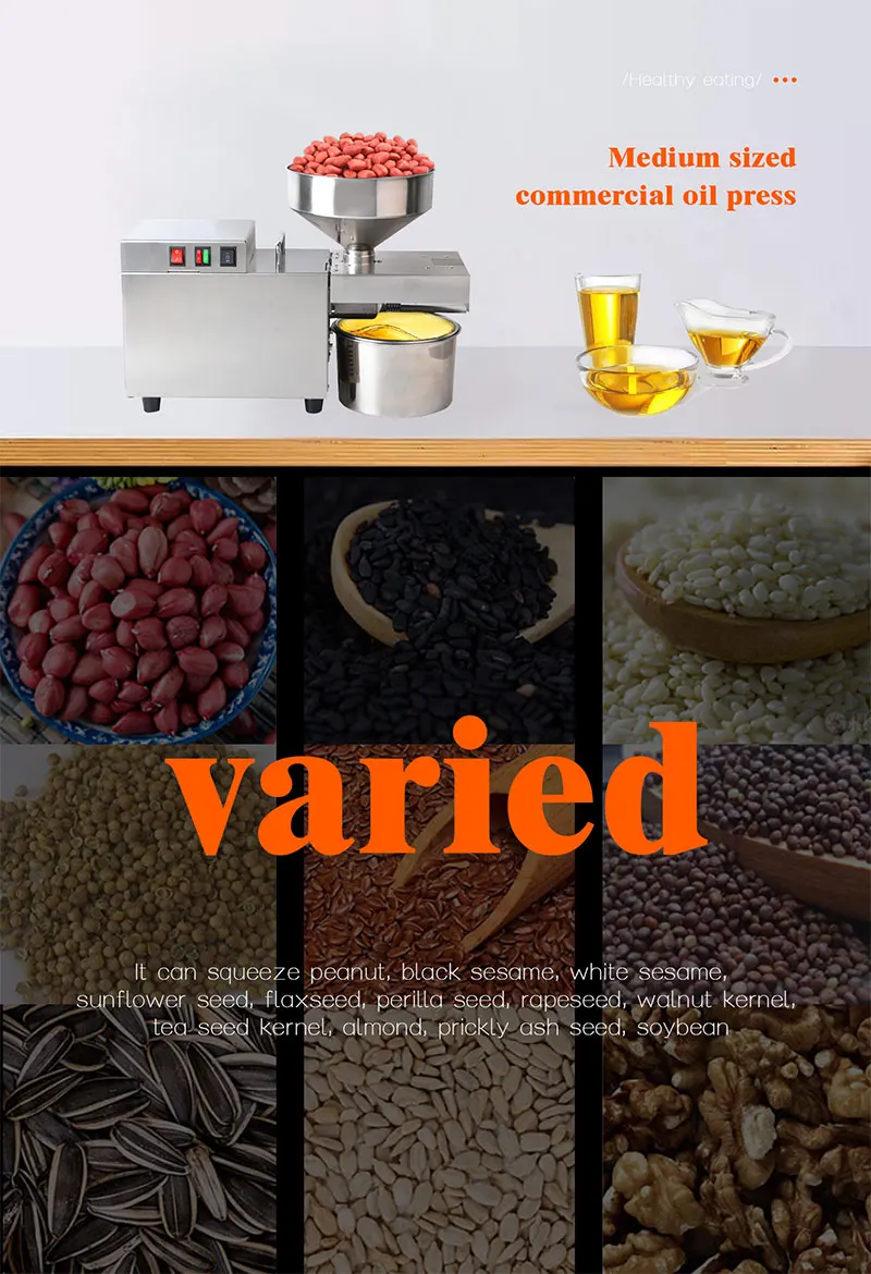 

Домашняя и коммерческая кунжутная канола, семена подсолнечника, арахис, грецкие орехи, электрический экстрактор масла, автоматический пресс для масла