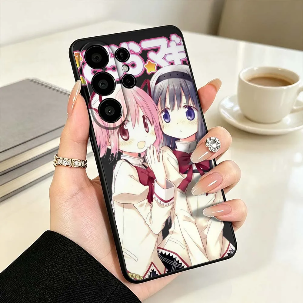 Anime Madoka Magica Gift For Samsung Galaxy S26 S25 S24 S23 S22 S21 S10 FE Plus Edge Ultra Black Phone Case