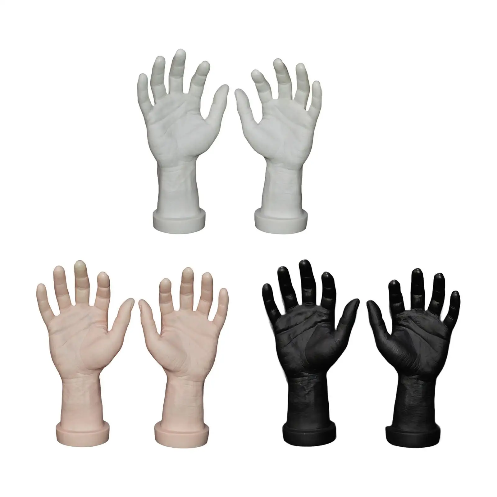2Pcs Male Hand Model Simulation Costume Prop Display Props Spooky Halloween Fake