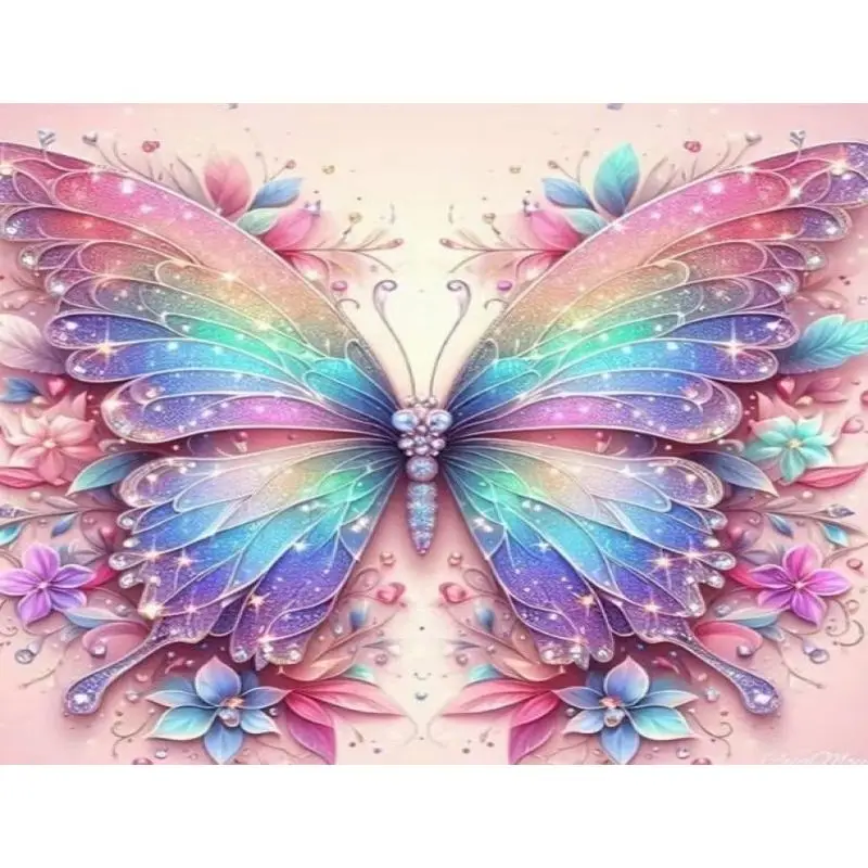 RUOPOTY Diamond Painting Kits Art Supplies Crafts Diy Kits For Beginners Butterfly Full Square Diamond Art Home Wall Art Decor