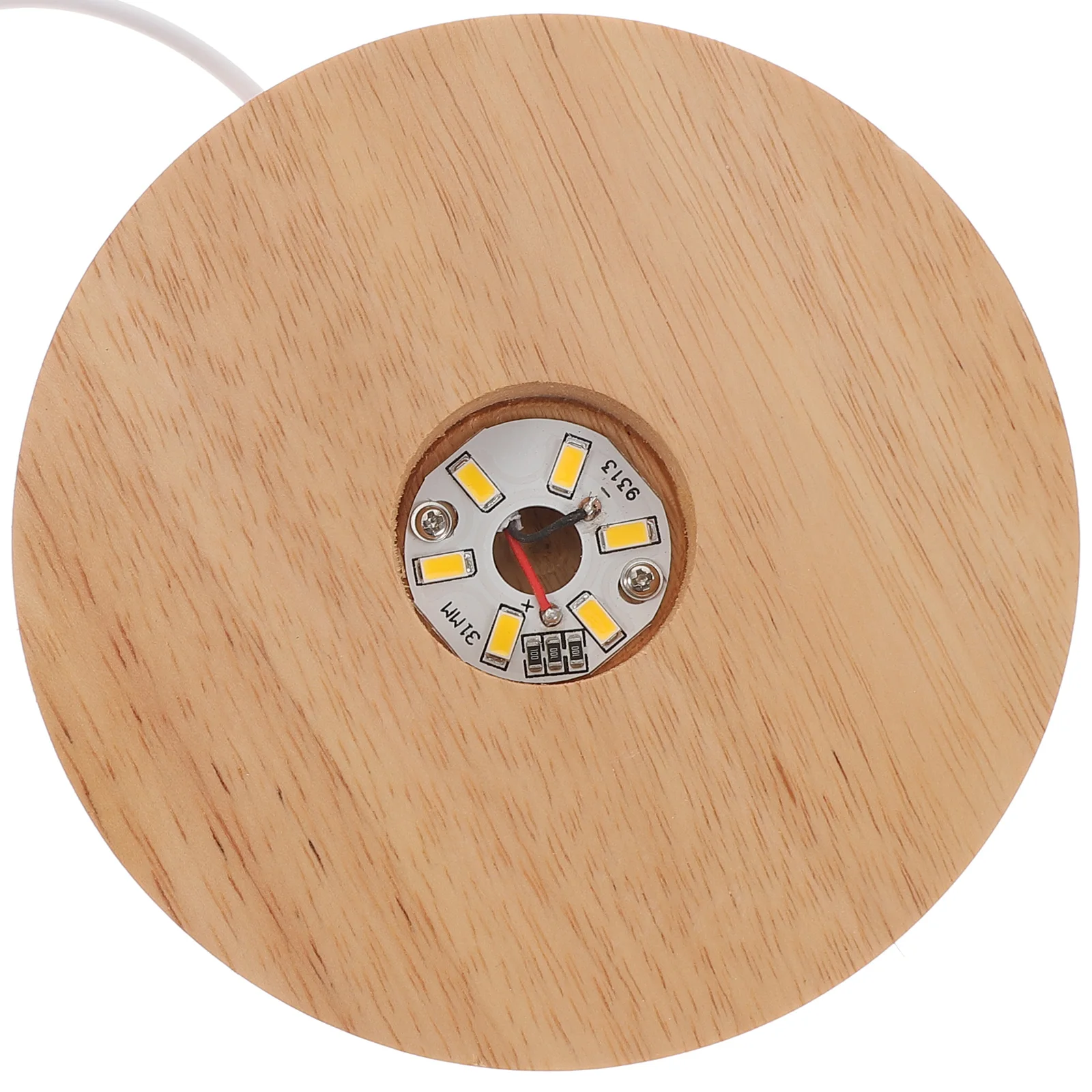 

Snowball Lamp Holder Night Sphere 2cm Thick 5cm Wide Warm Light Base for Crystal LED Display Base Wood Stand