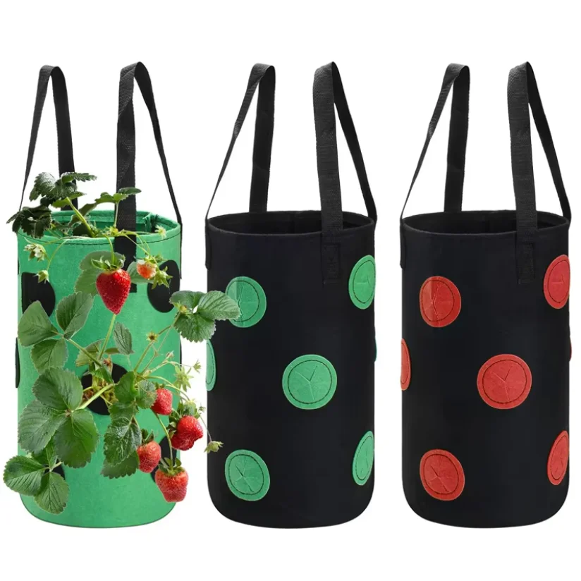 1PC Can Hang Strawberry Planting Bag, Tomato Hanging Planting Bag, Vertical Garden Strawberry Planting Pot