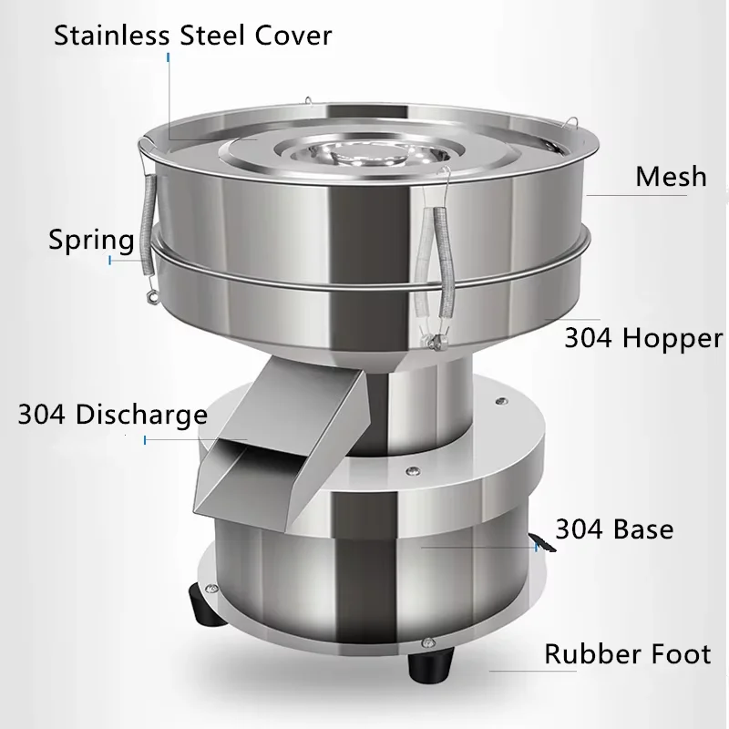 소형 자동 테이블탑 진동 체질기, 빵가루 테이블 밀가루 흔들기 간식 장비용