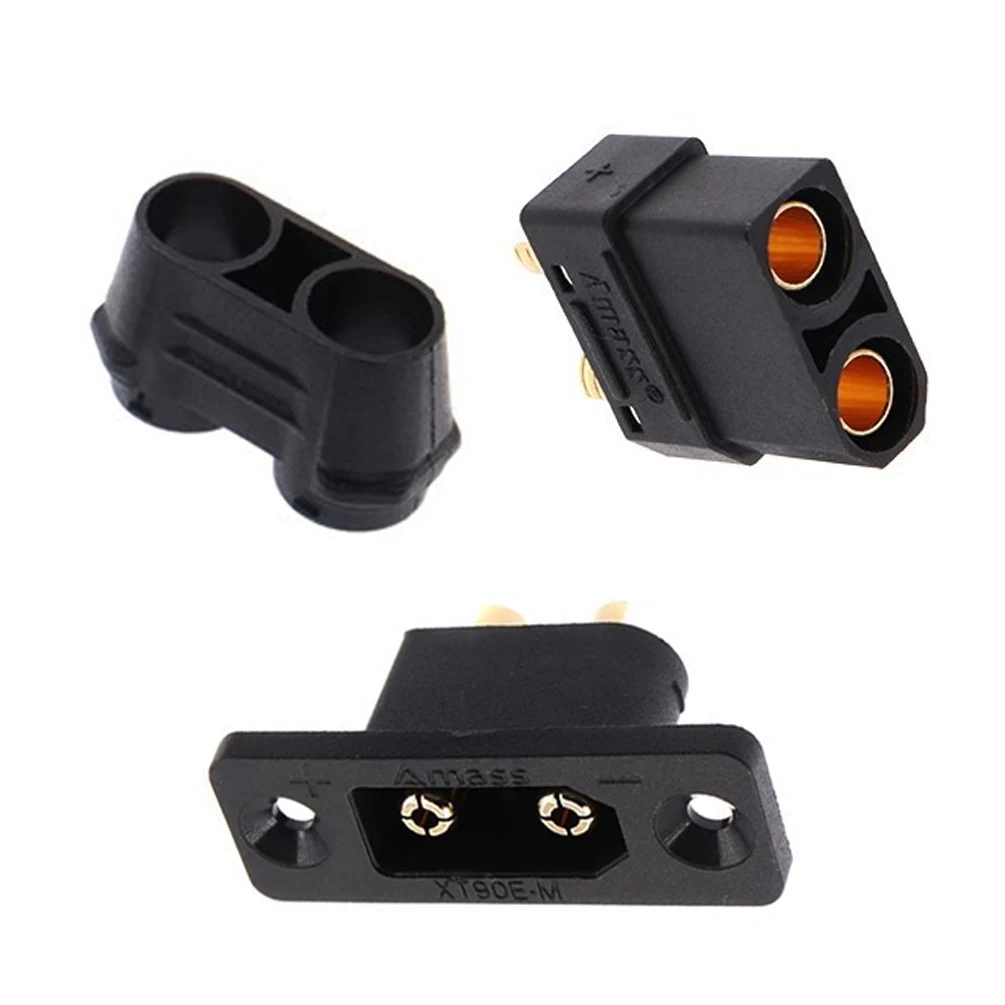 1PCS Amass XT90E-F / XT90E-M | Gold-Plated Battery Connector | Male & Female Plug | RC Drone FPV