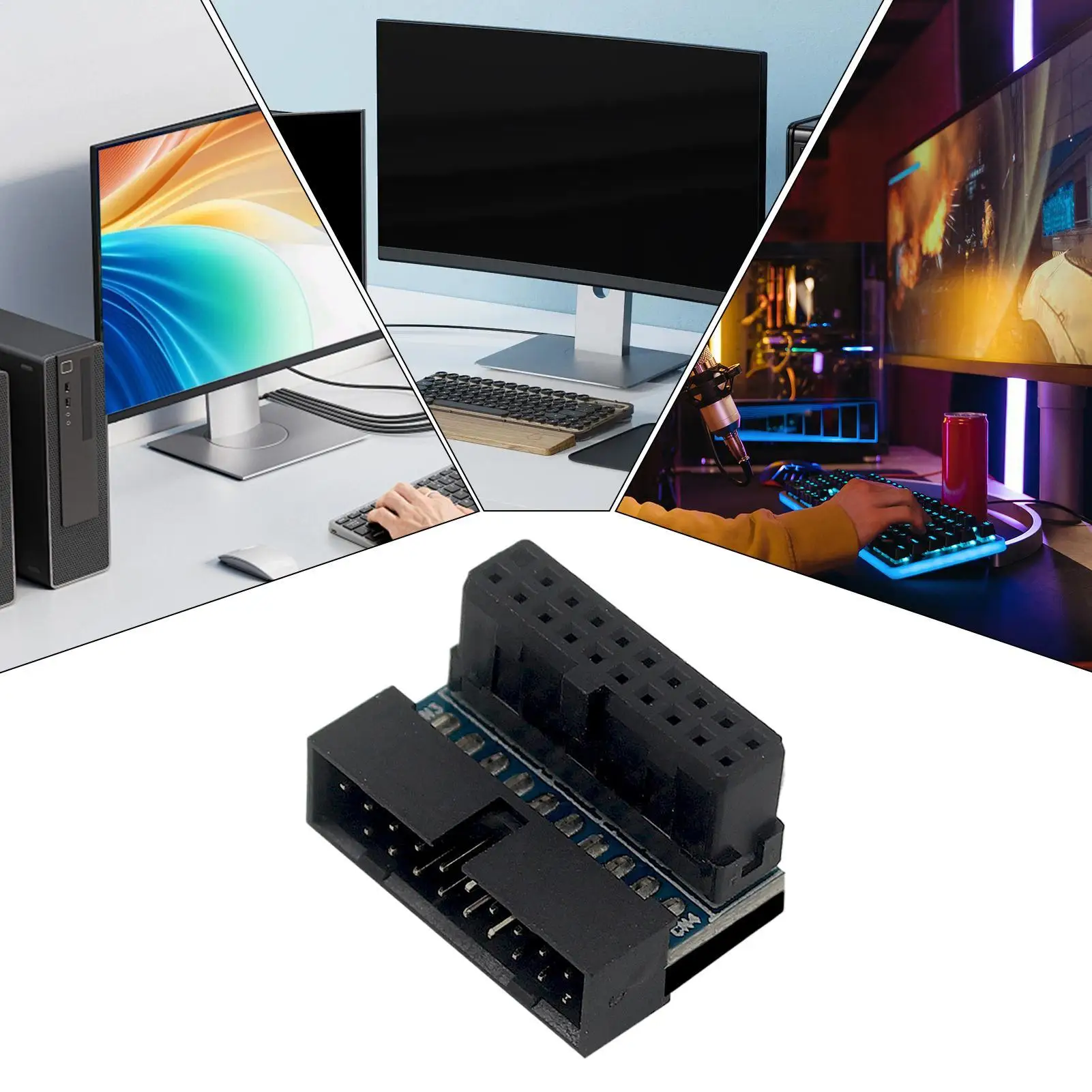 USB C Motherboard Adapter Male to Female Connector USB Motherboard Extension Adapter for Computer PC Workstation Home Office