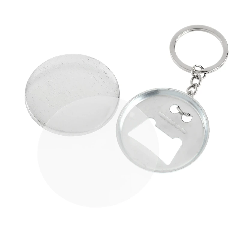 44mm KeyChain Bottle Opener Badge Button Supply Base Parts Materials 100 Sets For Pro Badge Button Maker Machine