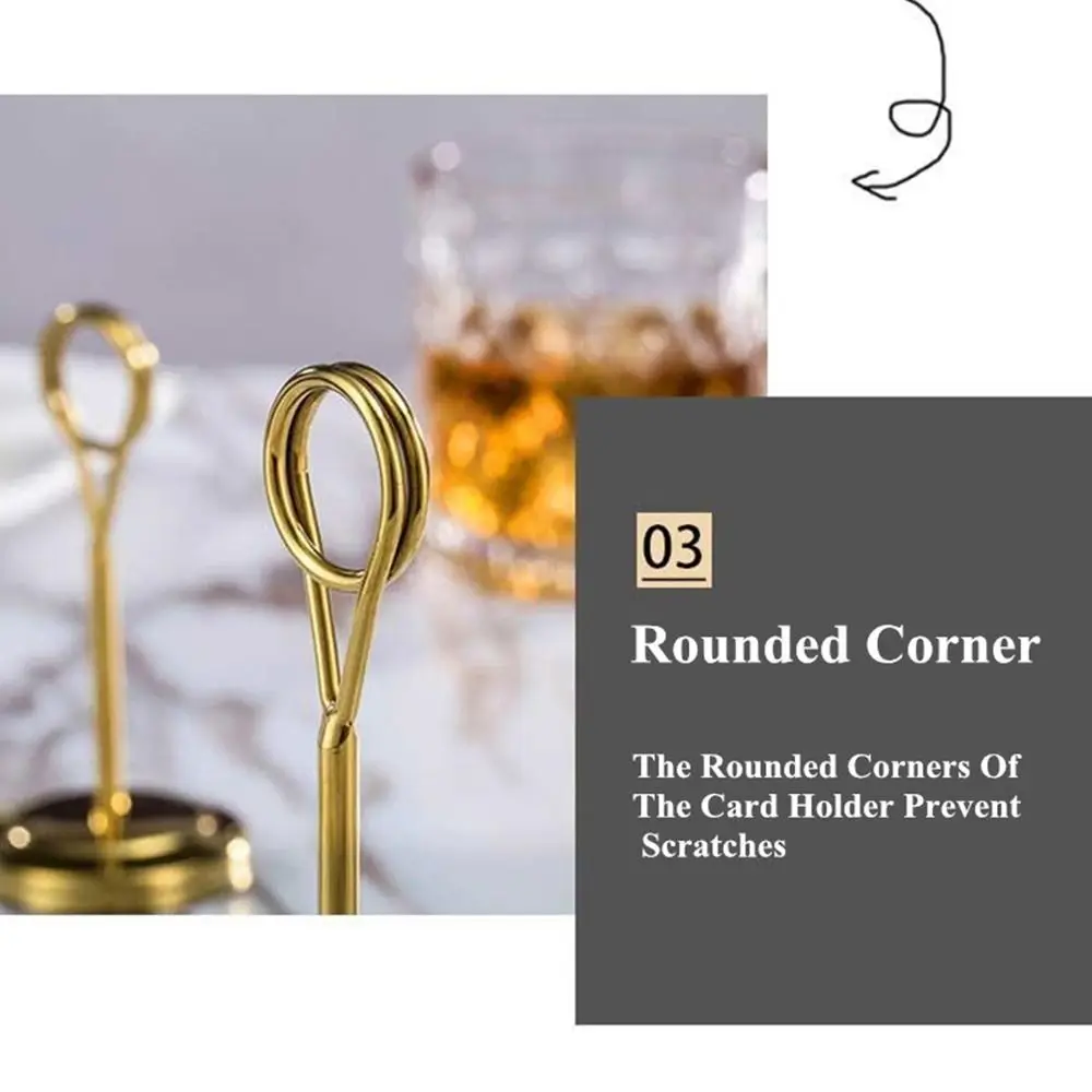Round Table Number Holder Desktop Decoration Party Supplies Card Holder Note Clamp Photo Clip Paper Stand