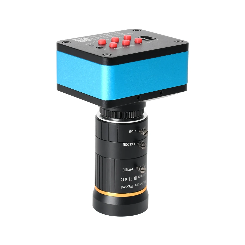 كاميرا مجهر للصناعة الرقمية Real 4K 12MP 1080P UHD HDMI USB مع عدسة بصرية 8-50 مم