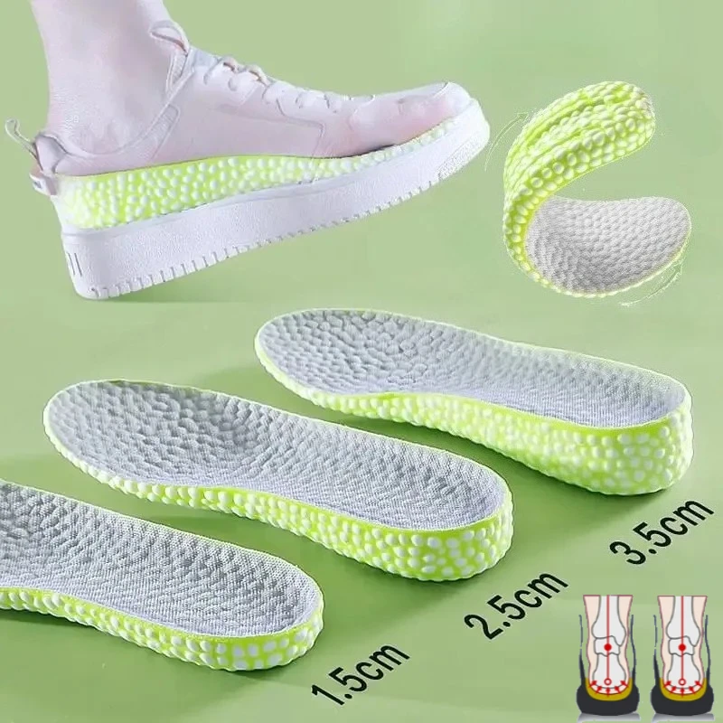 

1Pair Air Cushion Height Increase Insoles Breathable Sweat and Anti-Odour Insole Shock Absorbing Insole for Sports Shoes