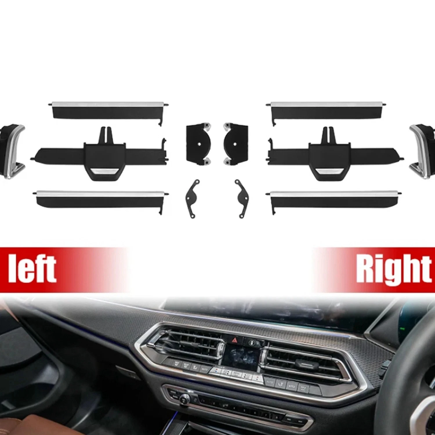 Front Center Dashboard A/C Air Vent Outlet Grille For BMW X5 G05 X6 G06 X7 G07 2019-2021 Left Right 64119458541 64119458543