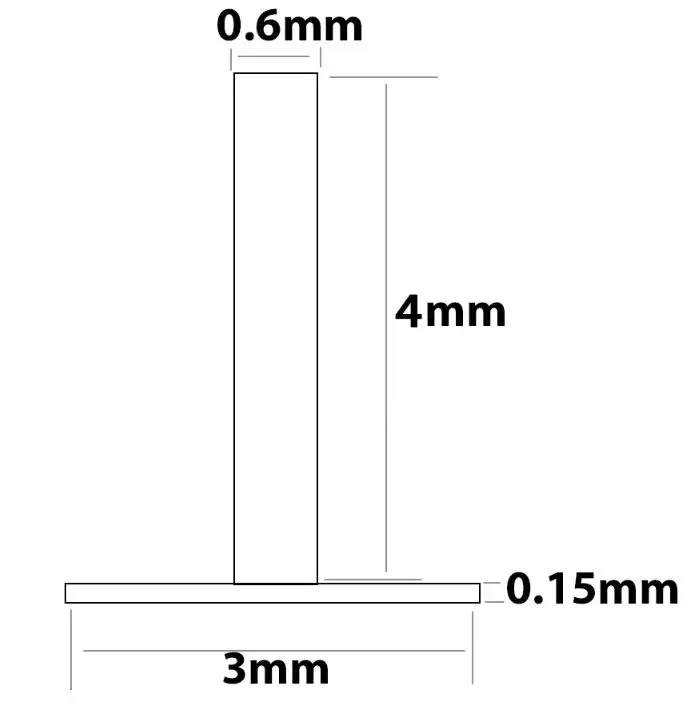 Dial Foot Watch Universal Dial Pin Diameter 0.6mm Copper Material Fixed Dial With Locating Pin Repair Dial Watch Repair Parts image 2