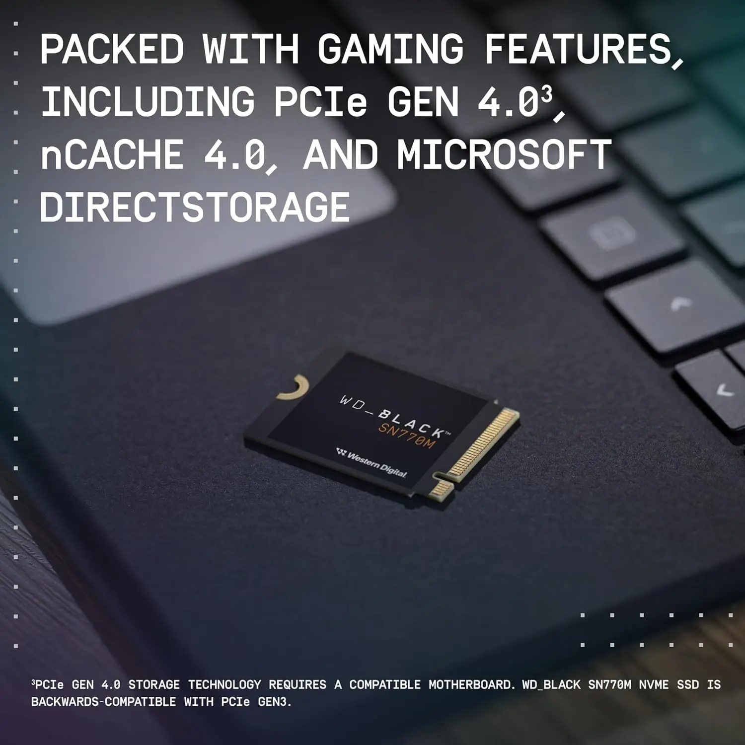 FÜR WD_BLACK 2 TB SN770M M.2 2230 NVMe SSD für Handheld-Gaming-Geräte, bis zu 5150 MB/s, TLC 3D NAND, ideal für Microsoft Surface