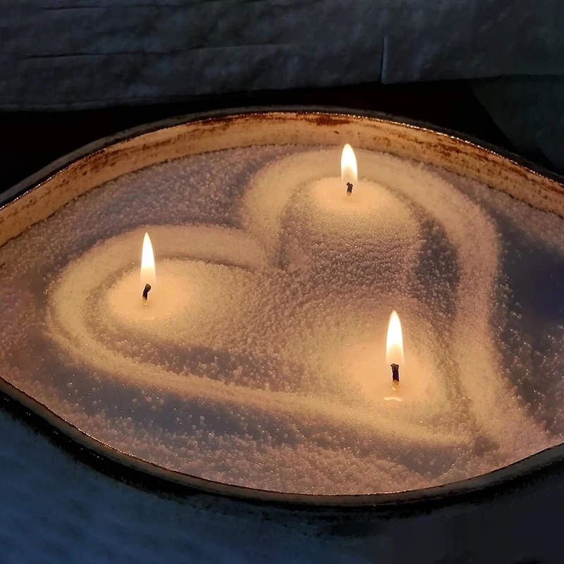 

500g-1000g White Sand Wax Ice Flower Wax DIY Scented Candle Making Accessories Snowflake Wax Pearl Candles Sand Painting Tools