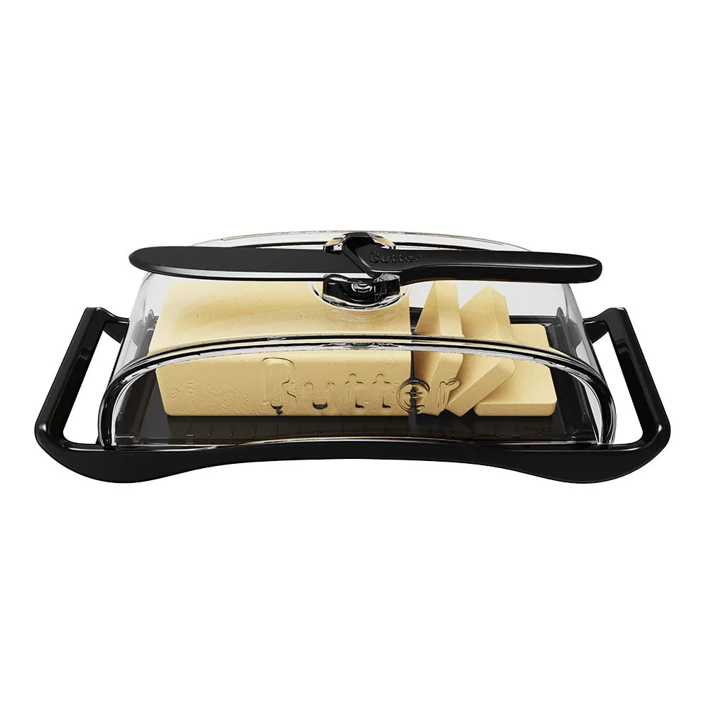 Contenitore creativo per burro in plastica con coperchio, coltelli, bilancia, cucina a bassa temperatura, formaggio, torta, snack, frigoriferi, scatola di conservazione della freschezza