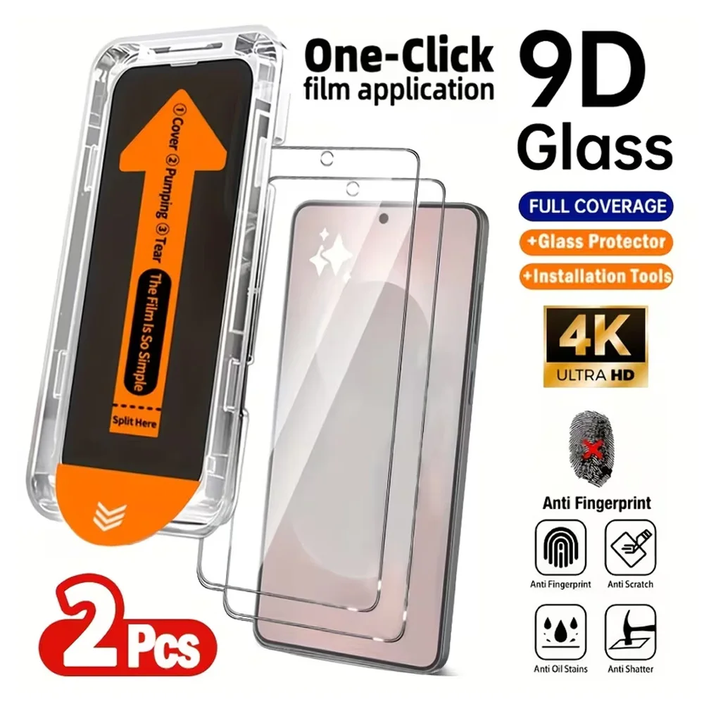 2Pcs 8K Easy Install Screen Protector For iPhone 18 17 13 11 16 Pro Max 15 14 16e 12 Mini Air XR X XS 7 8 Plus SE Tempered Glass