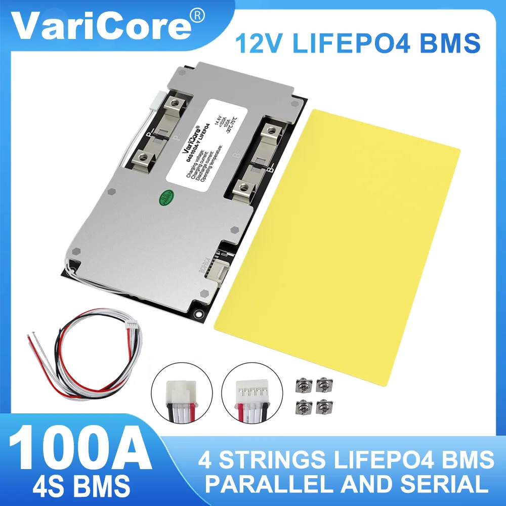 VariCore 4S 12V 100A BMS  LifePo4 Car Start Power Balance Car Start Lithium Battery Protection Board