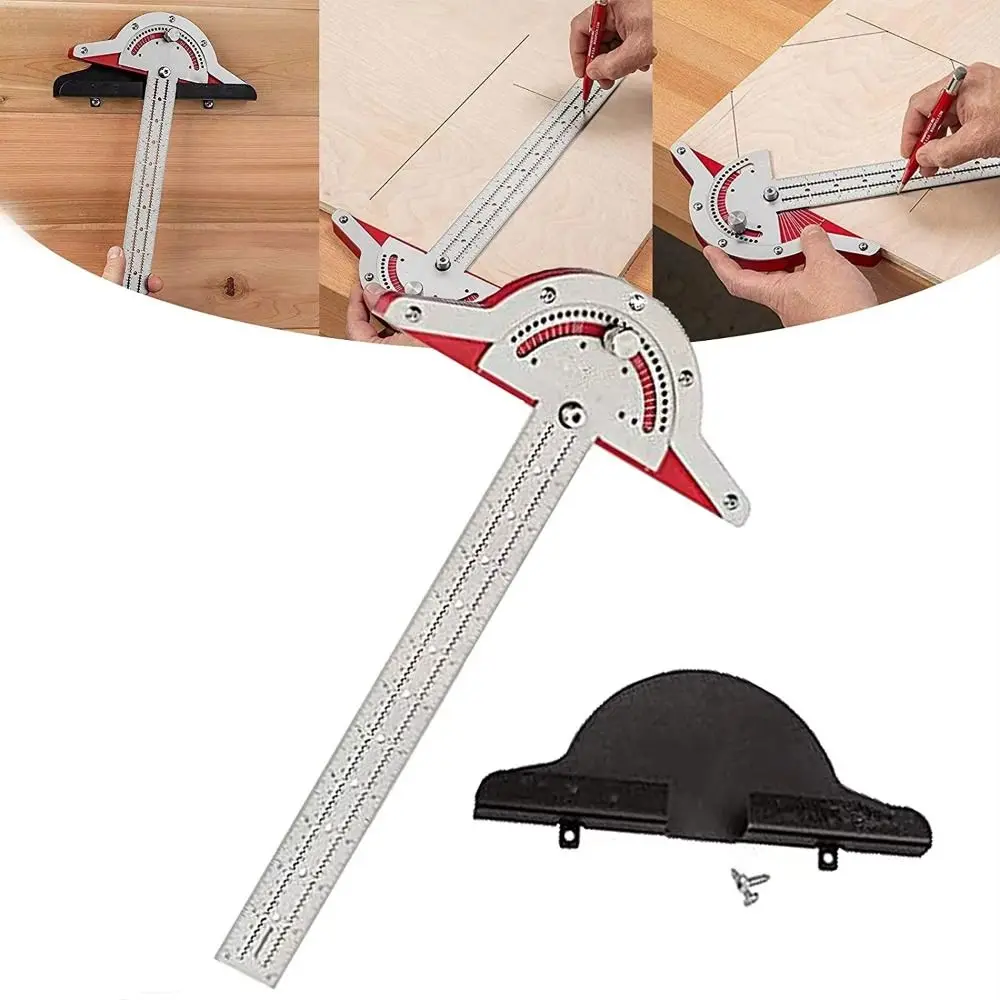 

0-70° Adjustable Woodworkers Edge Rule T-Type Accurate Scale Angle Finder Angle Measure Stainless Steel Digital Protractor