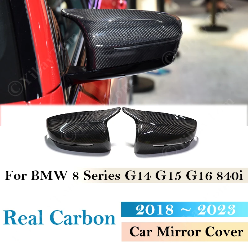 Side Wing Mirror Cover Rear View Caps for BMW 8 Series G14 G15 G16 2018 ~ 2023 840i M850i M8 840d Car Accessories 2019 2020 2021