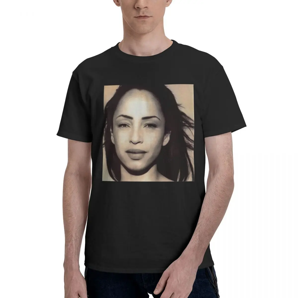 Men's T-Shirt The Best Of S-Sade Adu Vintage 100% Cotton Tee Shirt Short Sleeve T Shirt Crew Neck Clothing Party