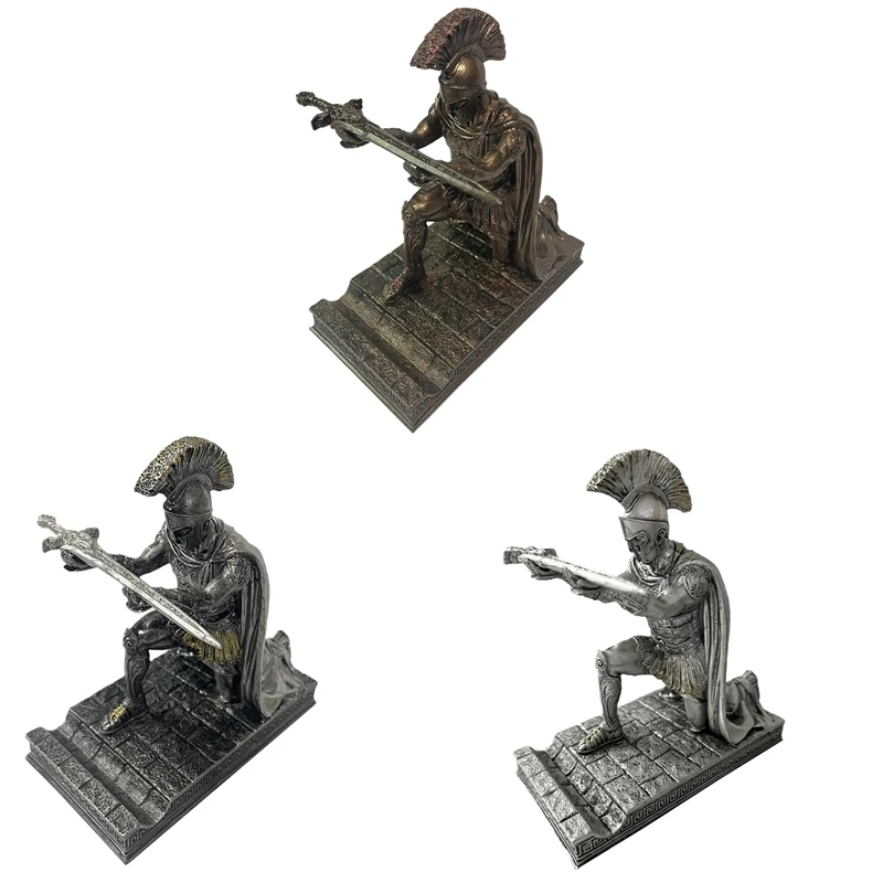 

Knight Pen Holder With Helmet Statue Pen Holder Armor Roman Knight With Magnetic Pen Holder Phone Stand