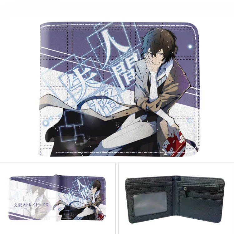 Anime Wallet of Bungo Stray Dogs Nakajima Atsushi Short Bilfold Purse Clip Wallet for Boys Girls Trendy Gift