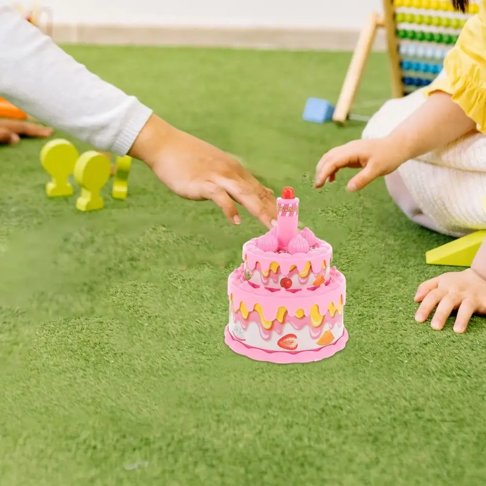 

Pretend Play Birthday Cake Toy with Light Early Education Pretend Play Set Kawaii Role Play Princess Tea Time Toy Birthday Gift