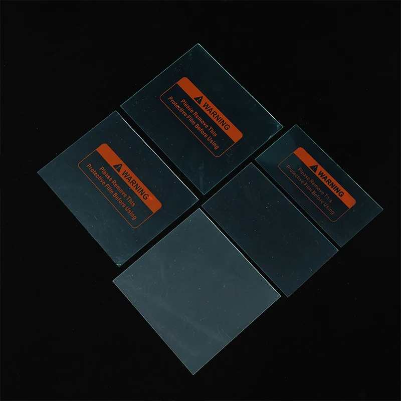 Penutup plastik pelindung, 5 buah/Set pelat plastik pelindung (PC), masker las gelap otomatis, pengganti Filter kaca pelindung pengelasan