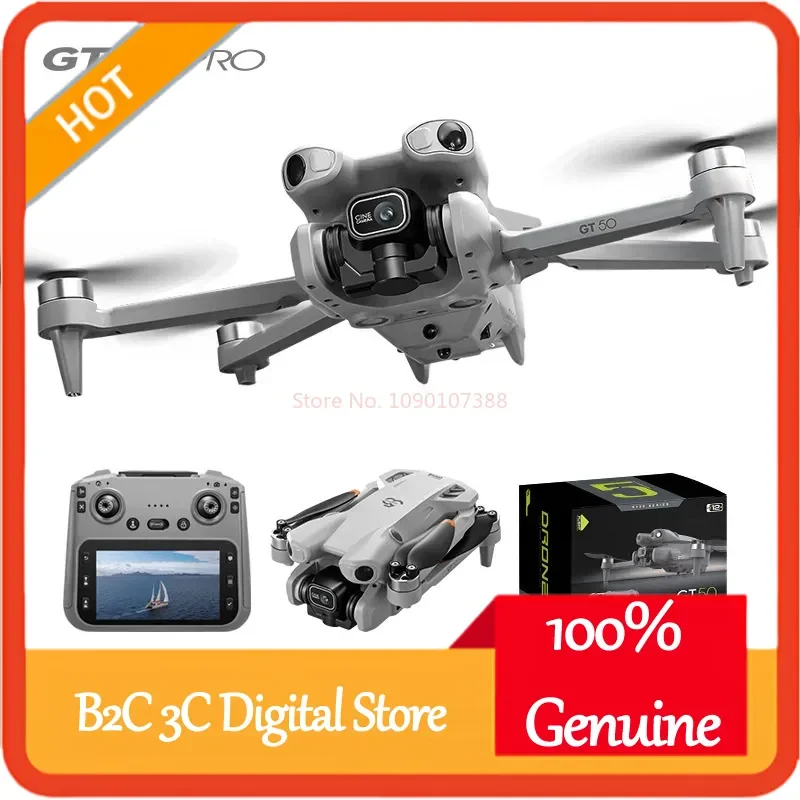 

GT50 pro Дрон HD Аэрофотосъемка Бесщеточный двигатель для предотвращения препятствий RC Квадрокоптер с контроллером экрана Дистанционный самолет Игрушка